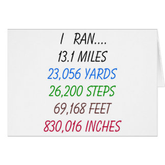 J'ai couru 13,1 milles