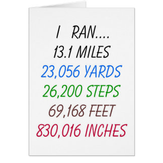 J'ai couru 13,1 milles