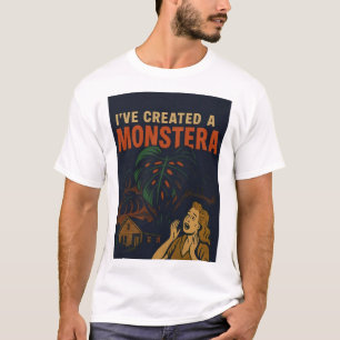 J'ai créé un T-Shirt de plante Monstera Retro Horr