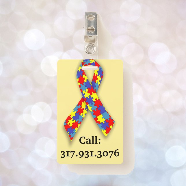 J'ai de l'autisme, parfois je cours - Badge d'iden (Créateur téléchargé)