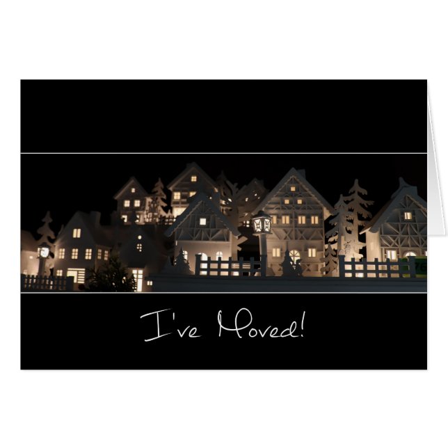 J'ai déménagé des maisons de Noël éclairées (Devant horizontal)