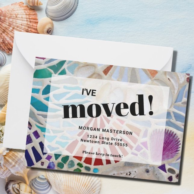 J'ai déménagé Faire-part de déménagement de plage (Créateur téléchargé)