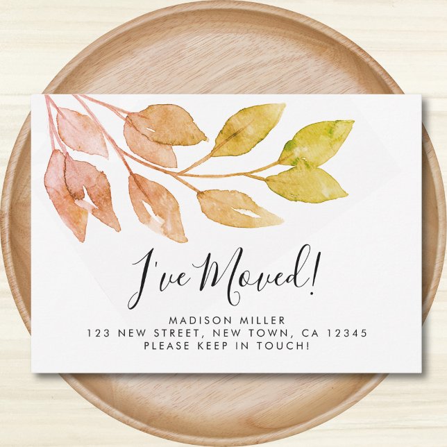 J'ai déménagé le feuillage d'automne Faire-part de (Créateur téléchargé)