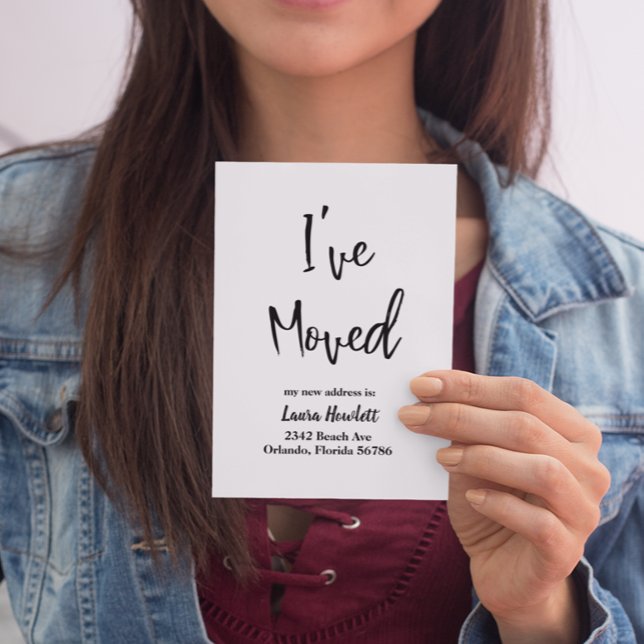 J'ai déménagé Moving Faire-part Modern Script (Créateur téléchargé)