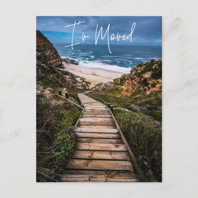 J'ai déménagé Nouvelle Adresse Faire-part Beach Oc (Devant)