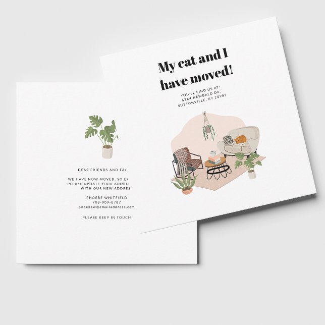 J'ai déplacé une nouvelle adresse Boho Moving Fair (I've Moved New Address Boho Moving Announcement)