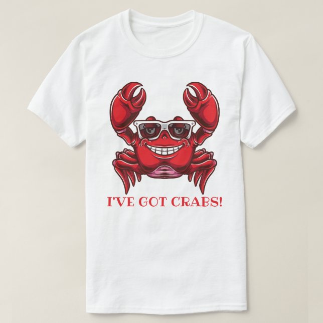 J'ai des crabes avec T-shirt lunettes de soleil (Design devant)