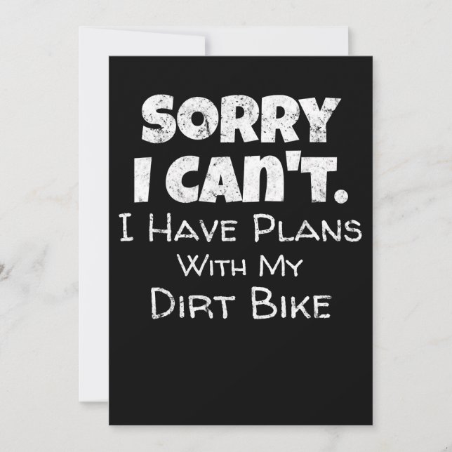 J'Ai Des Plans Avec Mon Dirt Vélo Cadeau (Devant)