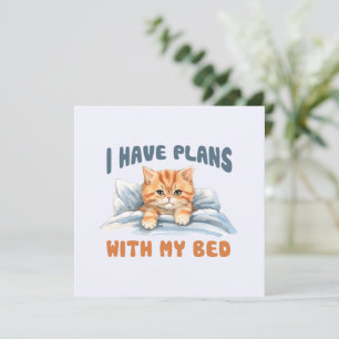 J'ai des plans avec mon lit - Cosy Orange Chat
