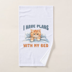 J'ai des plans avec mon lit - Cosy Orange Chat