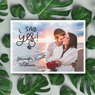 J'ai dit oui faire-part fiançailles QR Code 2 phot