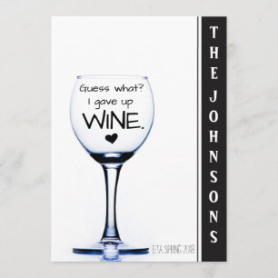 J'Ai Donné Du Vin Drôle Faire-part De Grossesse