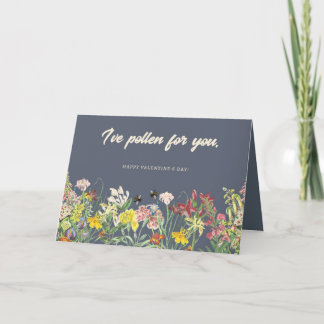 J'ai du pollen pour toi Carte Saint Valentin
