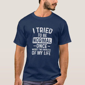 'J'ai essayé d'être normal' T-shirt homme minimali