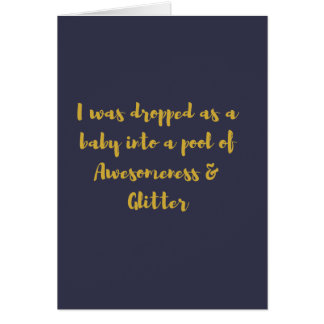 J'ai été lâché en tant que bébé dans une piscine