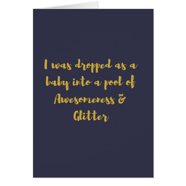 J'ai été lâché en tant que bébé dans une piscine (Devant)