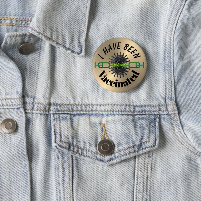 J'ai été vacciné Pin Button Badge (En situation)