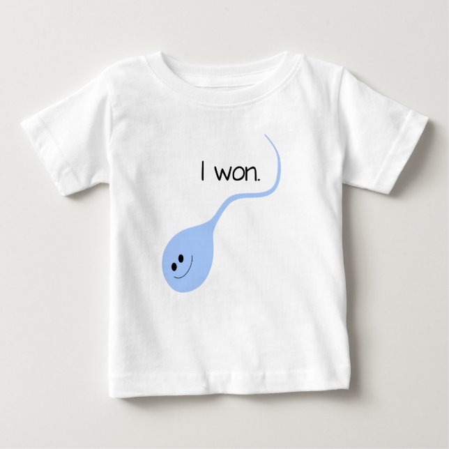 J'Ai Gagné Blue Funny Baby T-shirt (Devant)
