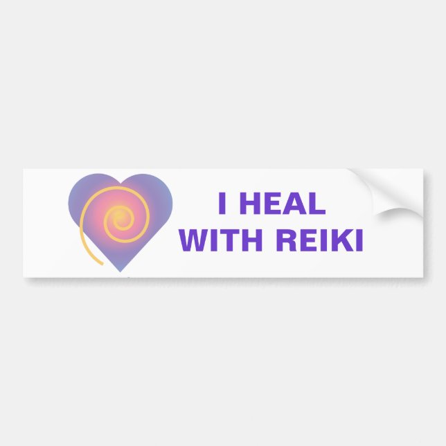 J'Ai Guéri Avec Un Sticker À Bumper Reiki (Devant)