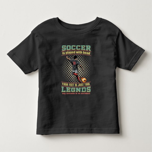 J'Ai Joué Au Football Avec Mon T-shirt Toddler Têt (Devant)