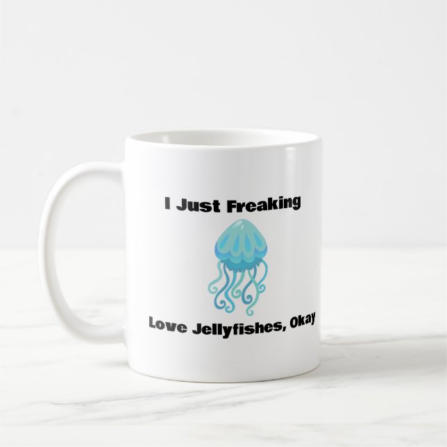 J'Ai Juste Frappé Love Jellyfish, Ok Café Mug (Gauche)
