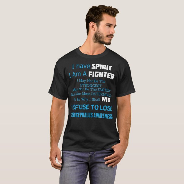 J'ai le T-shirt de conscience de hydrocéphalie de (Devant entier)