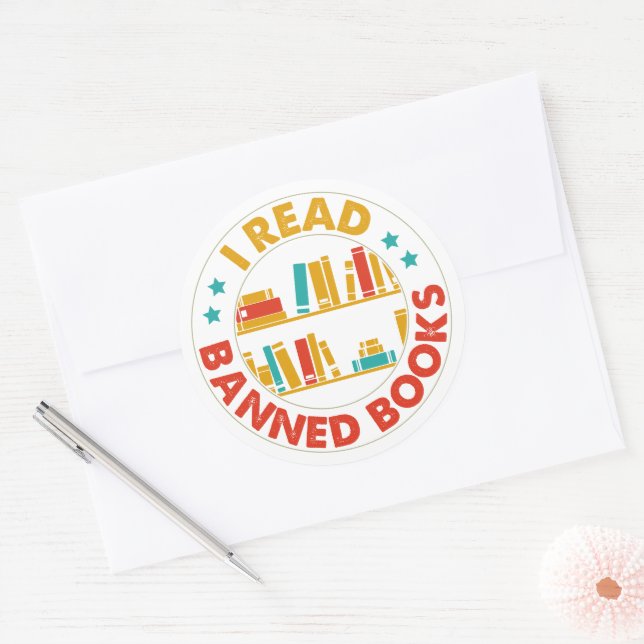 J&#x27;Ai Lu Des Livres Interdits Gros Stickers (Enveloppe)