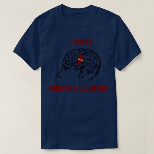 J'ai mental Illinois TShirt 5 (Design devant)