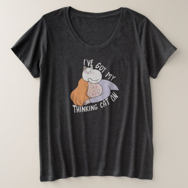 J'ai mon chat qui pense allumé (Design devant)