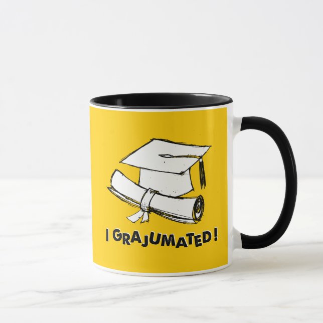 J'ai obtenu un diplôme amusant Mug (Droite)