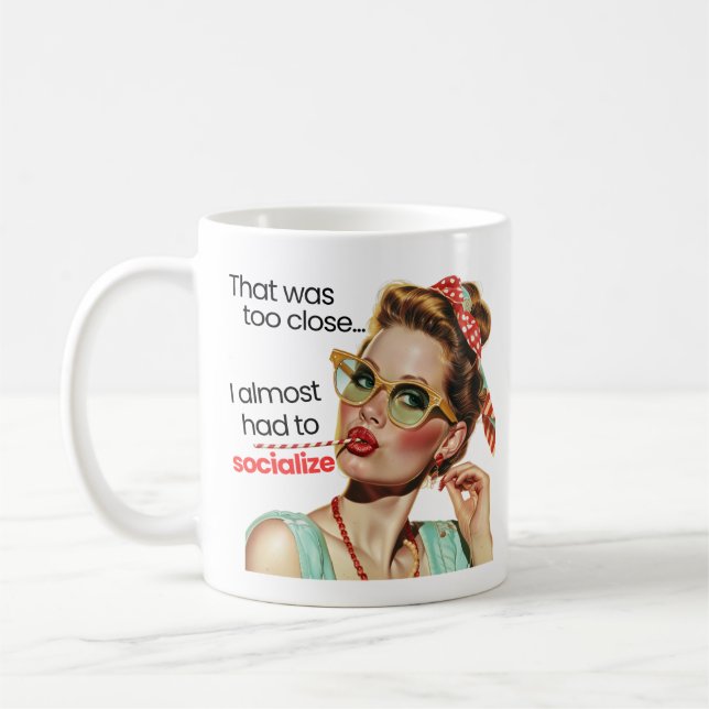 J'ai presque dû socialiser Mug (Gauche)