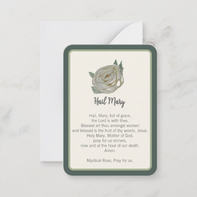 "J'ai prié pour vous aujourd'hui" Salut Mary Carte (Devant)