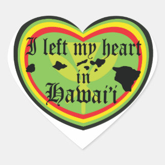 J'ai quitté mon coeur à Hawaii sticker