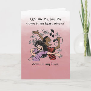 J'ai reçu la carte de voeux Joy Joy Watercolor Com