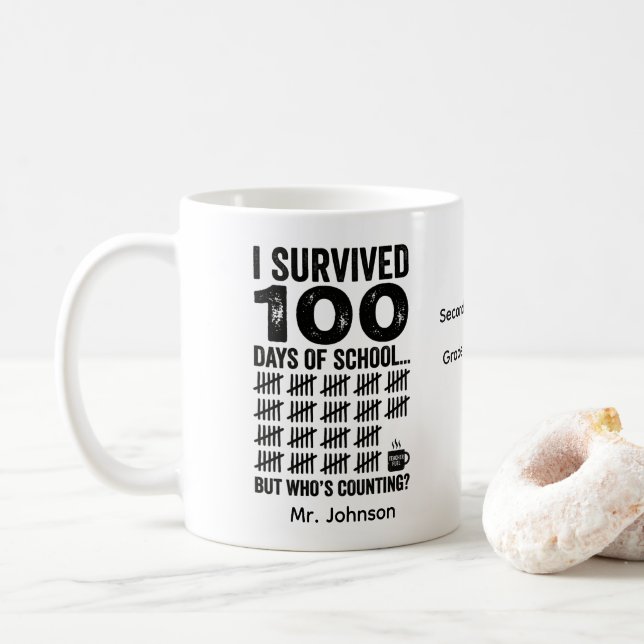 J'ai Survécu 100 Jours Mug (Avec donut)
