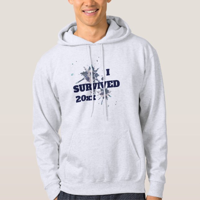 J'ai survécu à Blue Covid Virus Sweat - shirt à ca (Devant)