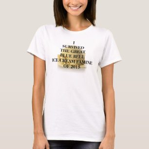 J'ai survécu au T-shirt bleu de famine de crème