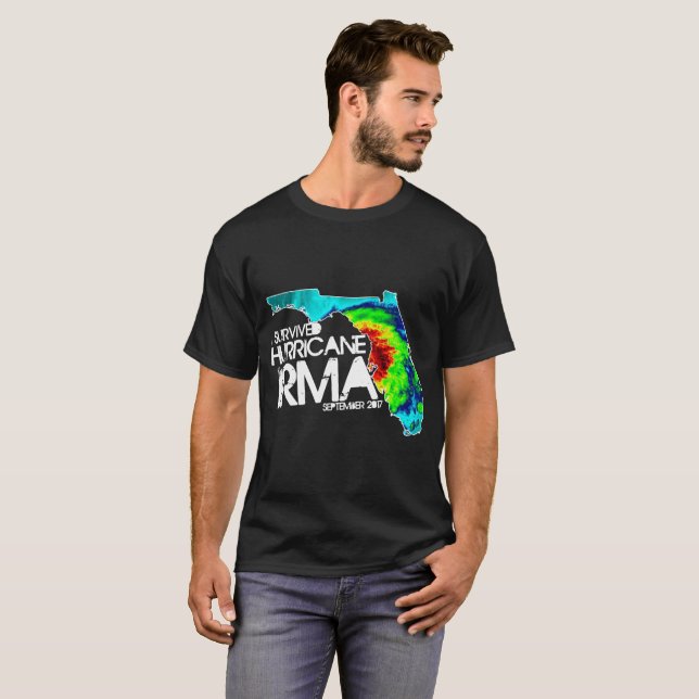 J'ai survécu au T-shirt d'Irma d'ouragan (Devant entier)