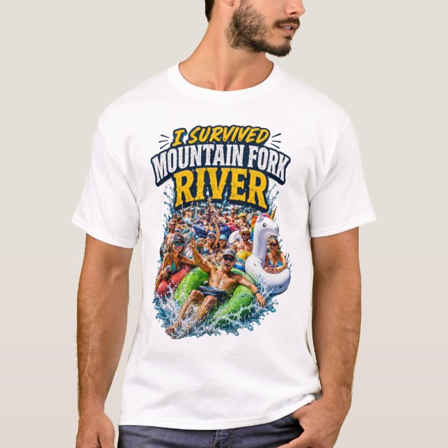 J'ai Survécu au Tshirt de la Rivière Mountain Fork (Devant)