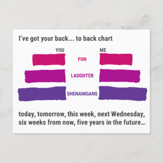 J'ai ton dos... Carte postale recto verso