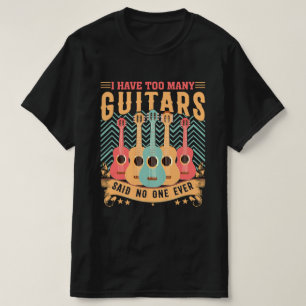 J'Ai Trop De Chemise De Guitare Pour Homme T-shirt