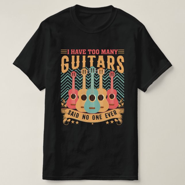 J'Ai Trop De Chemise De Guitare Pour Homme T-shirt (Design devant)