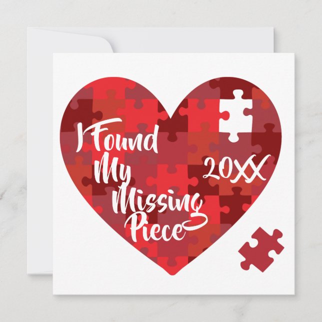 J'Ai Trouvé Mon Pièce Manquante - Faire-part D'Ado (Devant)