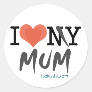 J'ai un autocollant rond pour ma maman