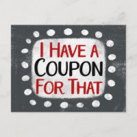 J'Ai Un Coupon Pour Cette Carte Postale