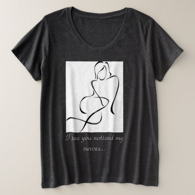 J'Ai Un T-shirt Curves Plus Size (Design devant)
