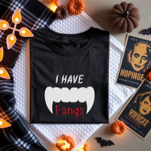 J'Ai Un T-shirt Vampire Halloween Fangs