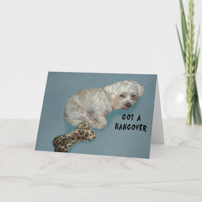 J'ai une carte de passe-temps Chien blanc (Devant)