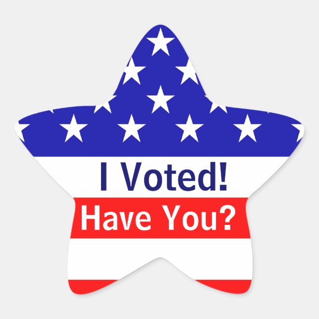 J'Ai Voté Élection Stickers Étoile Drapeau América (Devant)