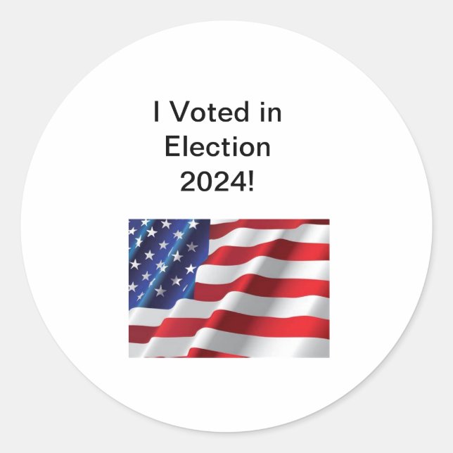 J'ai voté pour l'élection 2024 ! Autocollant (Devant)